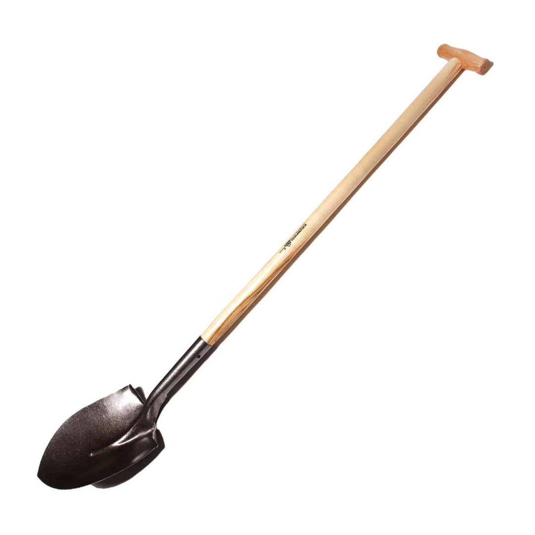 Produktbillede af Spade / skovl med T-greb i asketræ 128 cm på tilbud i høj kvalitet