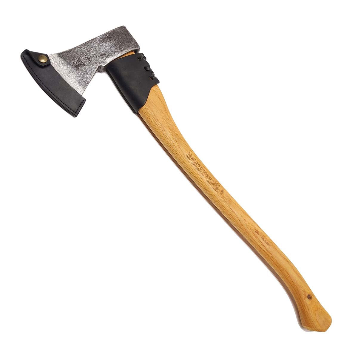Produktbillede af Skovøkse med hickoryskaft og læderbeskytter 70 cm på tilbud i høj kvalitet