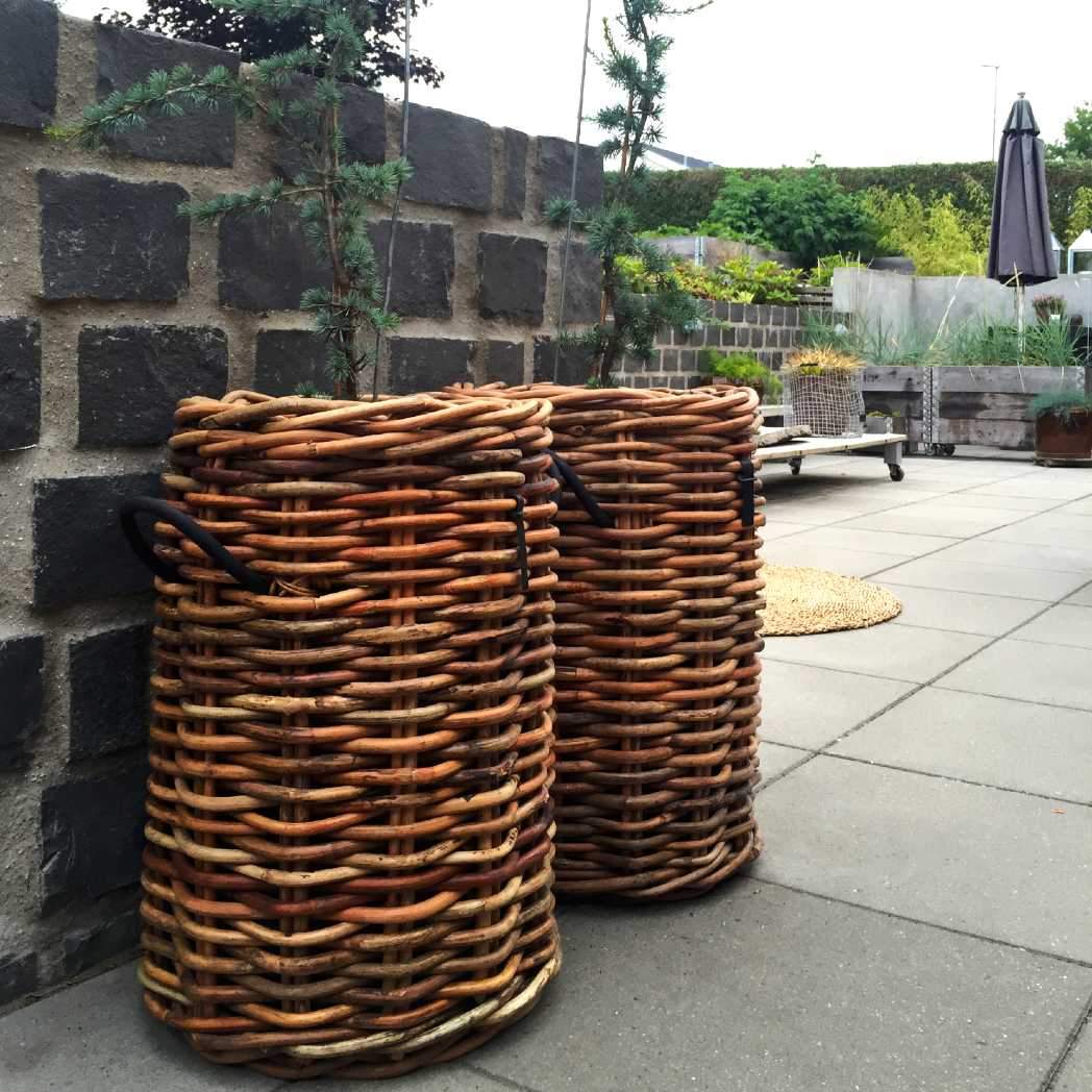 Produktbillede af Ratata Rattan kurv rund ø 45 x højde 66 cm på tilbud i høj kvalitet