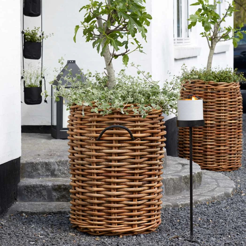 Produktbillede af Ratata Rattan kurv rund ø 62 x højde 84 cm på tilbud i høj kvalitet