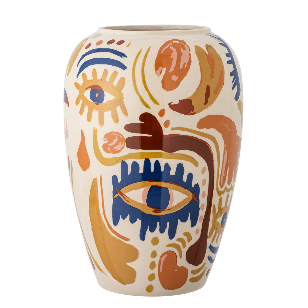 BLOOMINGVILLE Horus vase orange og multifarvet stentøj