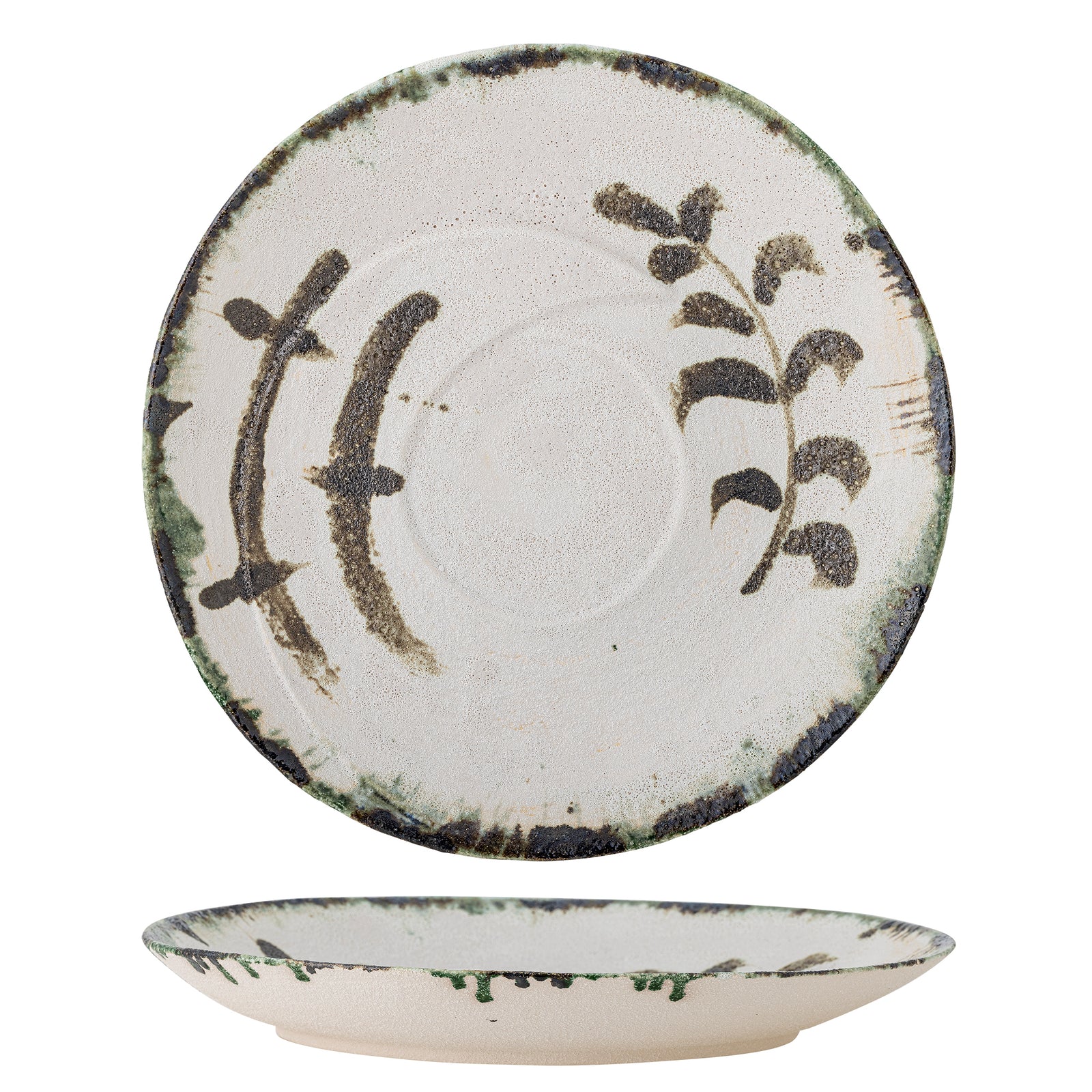 Produktbillede af BLOOMINGVILLE Hadyn fad hvid stentøj D44xH6 i premium kvalitet