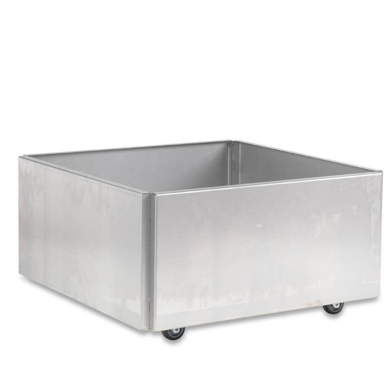 Produktbillede af FREJA Plantekasse på hjul 60 x 60 x 27 Galvaniseret på tilbud i høj kvalitet