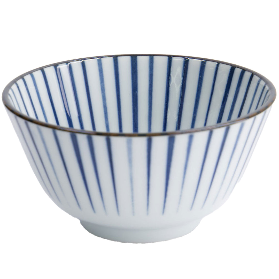 Tokyo design studio Tokyo Design Studio Natsu Tokusa skål 350 ml, blå/hvid – vinkelbillede (Skål)