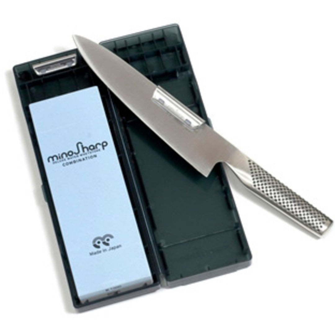 Global Global Slibesten #220/1000 med to fixturer – detaljebillede (Slibesten)