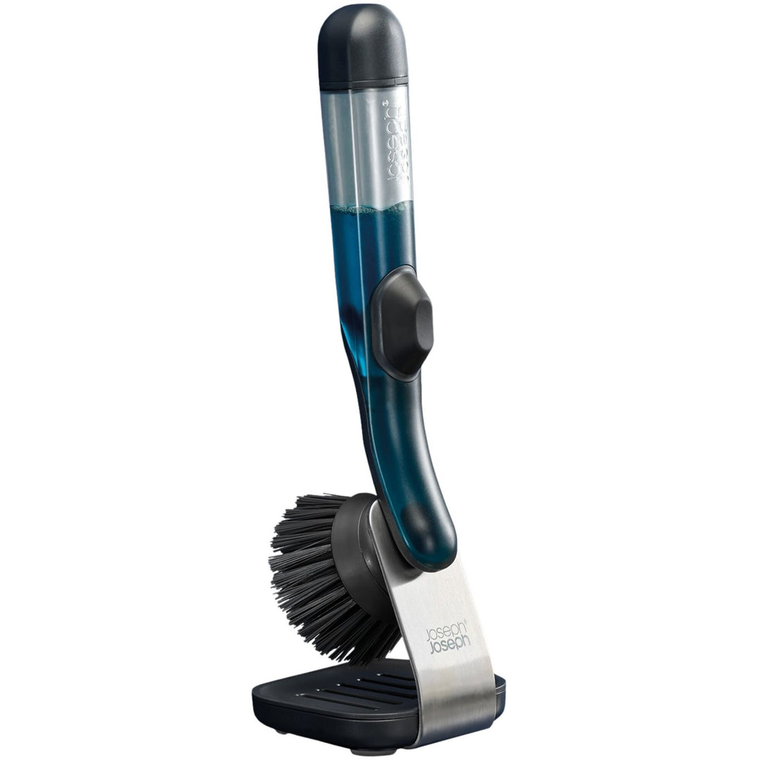 Joseph joseph Joseph Joseph SinkTech opvaskebørste med opvaskemiddelholder og stativ – frontbillede (Opvaskebørste)