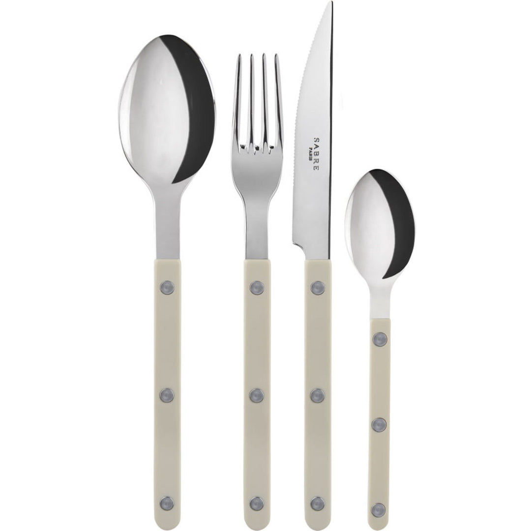 Sabre paris Sabre paris Bistrot Solid bestiksæt 4 dele, light kaki – produktfoto (Bestikssæt)
