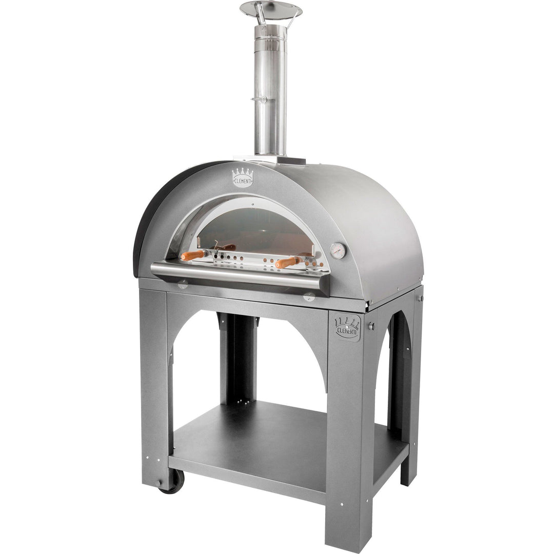 Clementi forni Clementi forni Pulcinella Brændefyret Pizzaovn 60x60 cm. Rustfrit stål ❤ billede i brug (Pizzaovne)