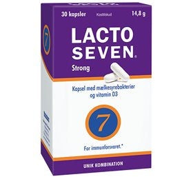 Detaljeret produktbillede af Lacto Seven Strong 30 tab. på tilbud