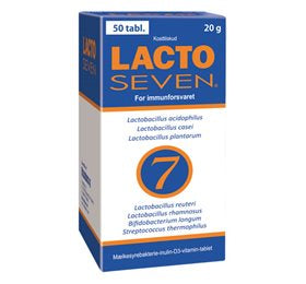 Detaljeret produktbillede af Lacto Seven 50 tab. på tilbud