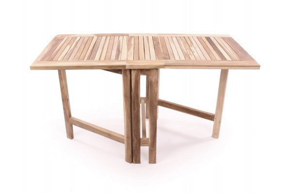 Produktbillede af Lærke teak Butterfly bord 65x130 cm på tilbud i høj kvalitet