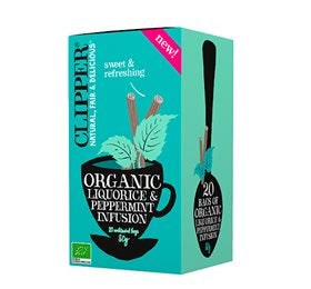Produktbillede af Clipper Lakridsrod & Pebermynte te Ø 20br. på tilbud