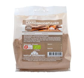 Detaljeret produktbillede af ND Lakridsrodspulver Ø 100 g. på tilbud