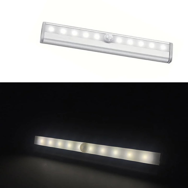 LED skabslampe m/sensor varm hvid 200 Lumen 10 LED (20x2.5x1.5)