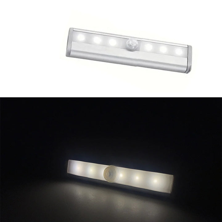 LED skabslampe m/sensor varm hvid 200 Lumen 6 LED (10x3x1.6)