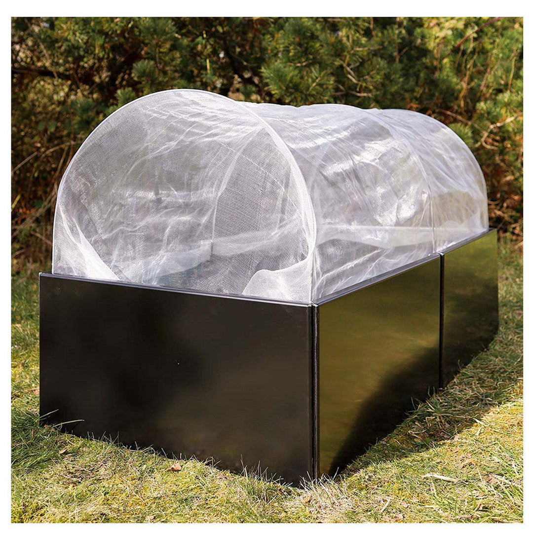 Produktbillede af Land Black Sorte højbede med væksttunnel 80 x 120 x 40 cm på tilbud i høj kvalitet