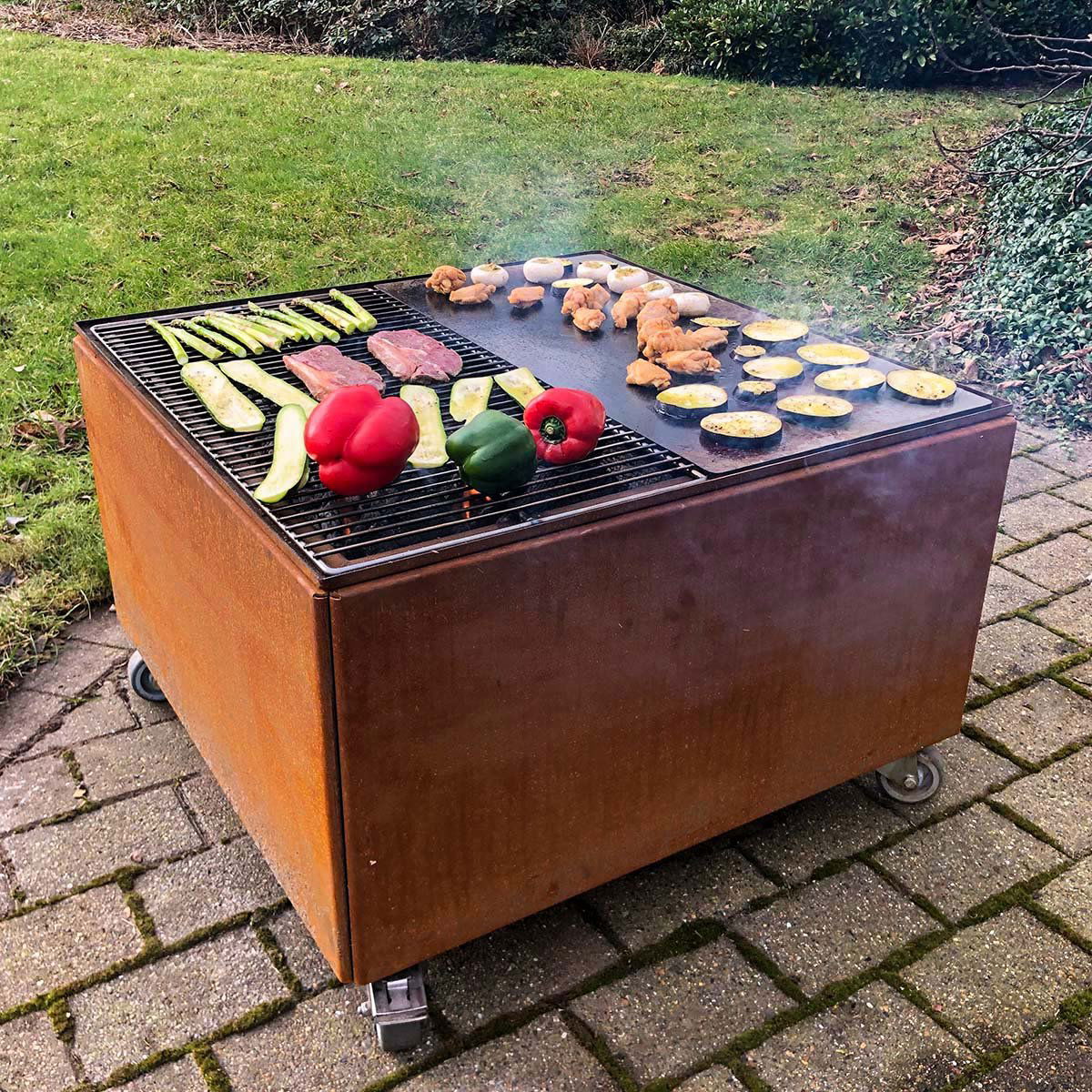 Produktbillede af Land Fire Bålfad 80×80 cm Uden ben/ hjul på tilbud i høj kvalitet