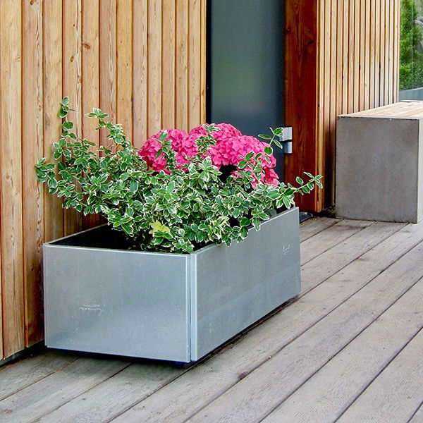 Produktbillede af Aflange højbede 80x120cm 50cm høj stablet Galvaniseret Uden bundplade på tilbud i høj kvalitet