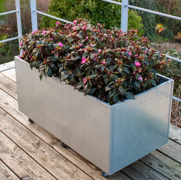 Land Plus Plantekasse på hjul galvaniseret