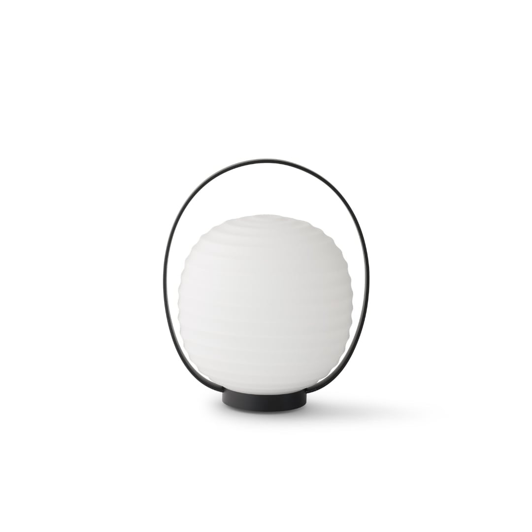 Lantern Bærbar Bordlampe Sort/Hvid New Works