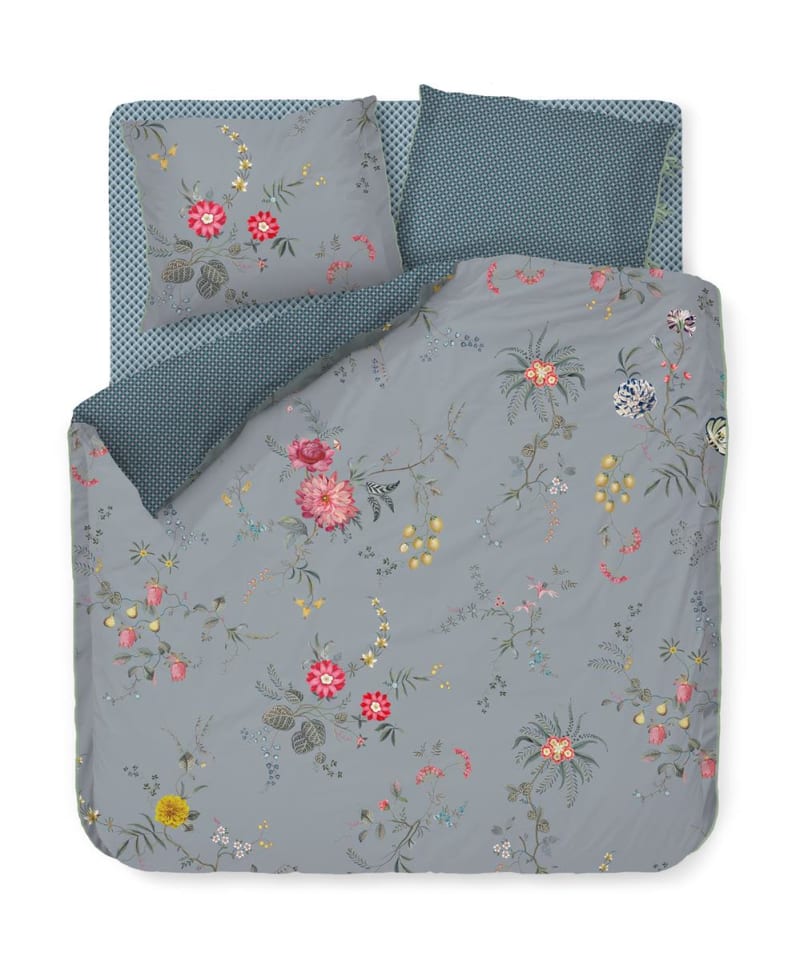 Produktbillede af PIP Fleur Grandeur Blue til Dobbeltdyne 230x220+2/50x60 SVENSK STØRRELSE på tilbud i høj kvalitet