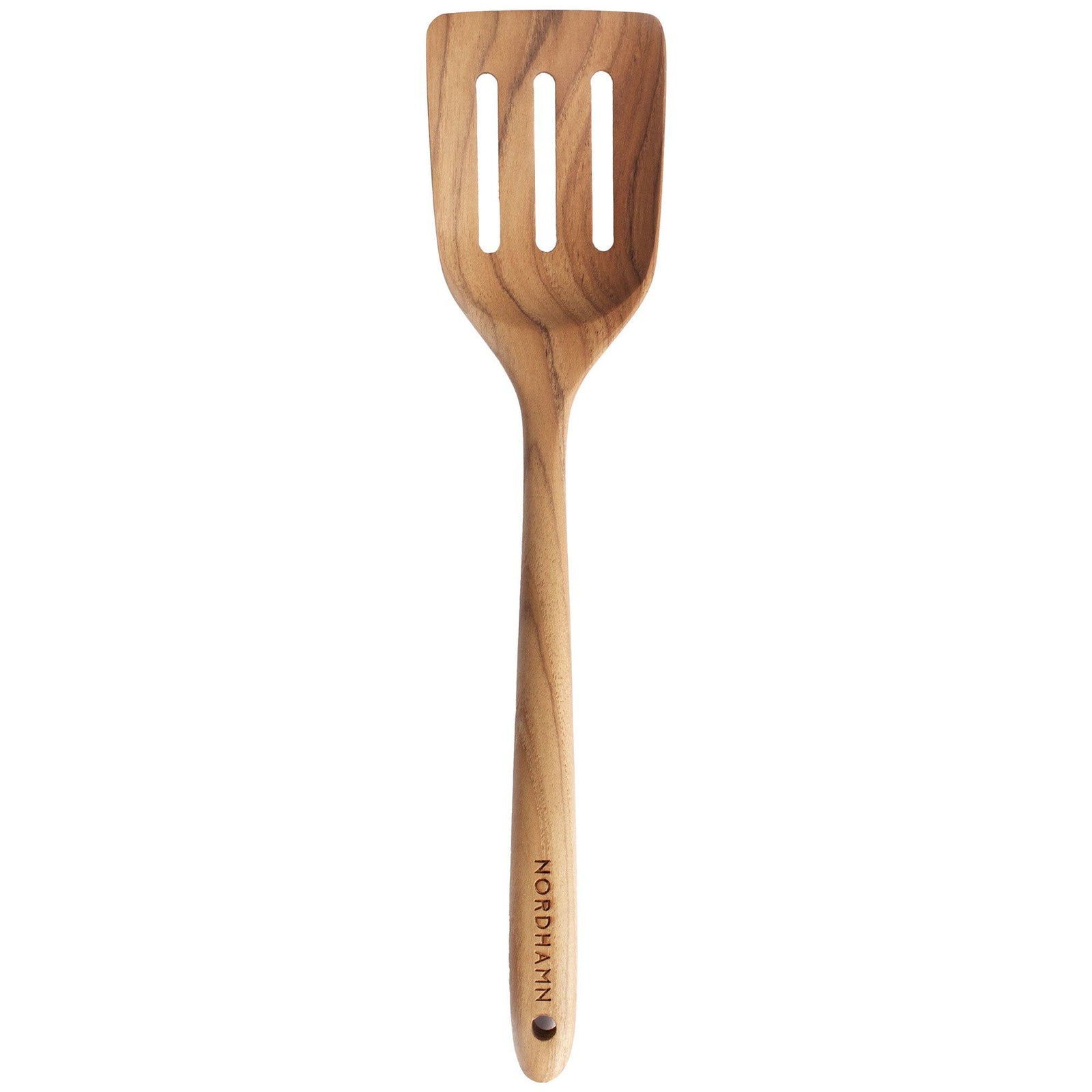 Nordhamn Nordhamn Perforeret stegespade 34 cm, teak ❤ detaljebillede i kategorien Stegepade