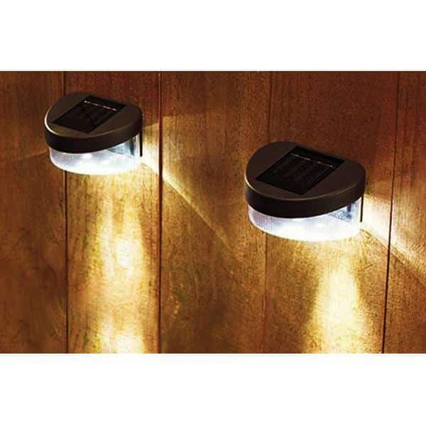 Produktbillede af Køb Solcelle LED lampe til væggen Sort på tilbud