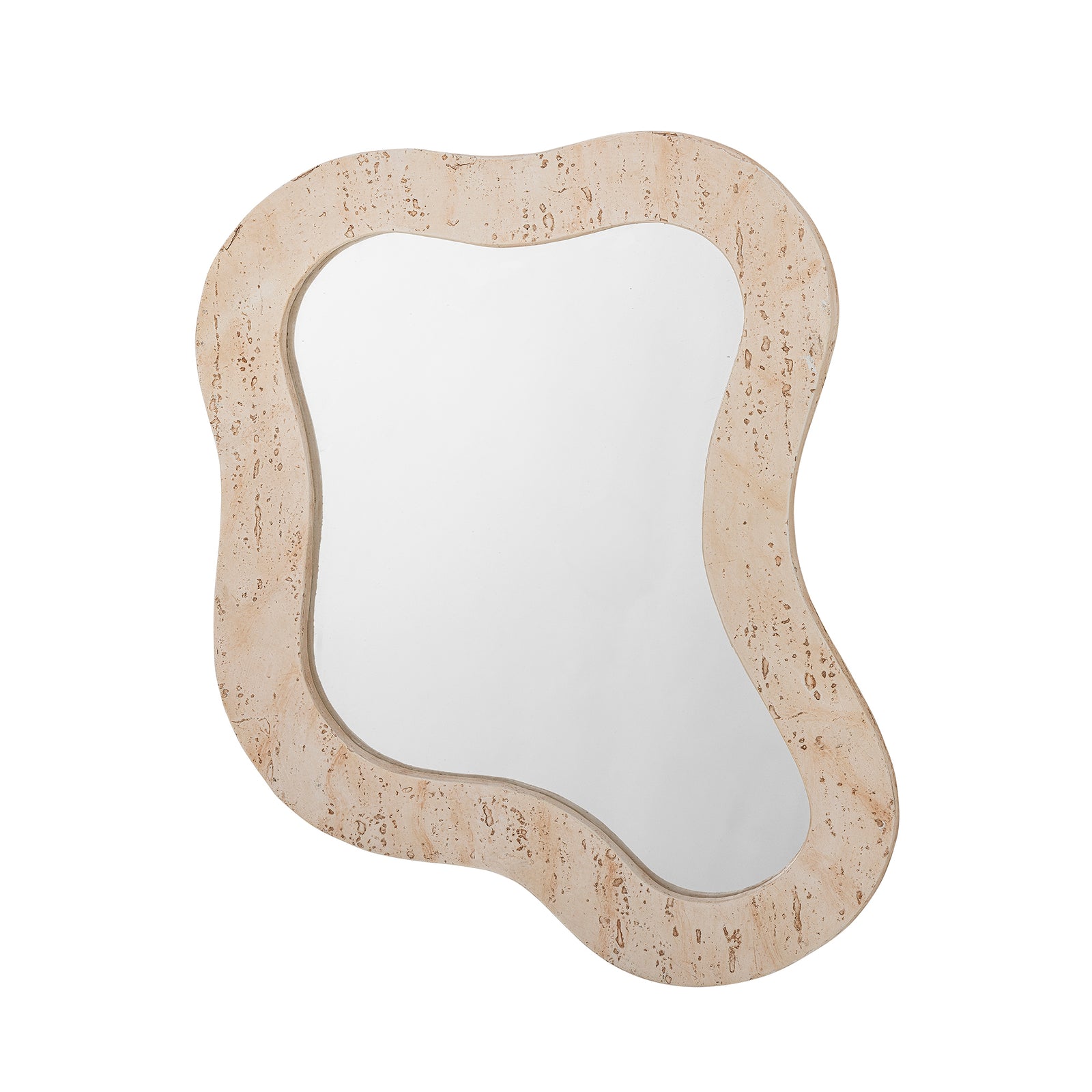 Produktbillede af BLOOMINGVILLE Meg vægspejl organisk spejlglas og natur resin 76x61 i premium kvalitet