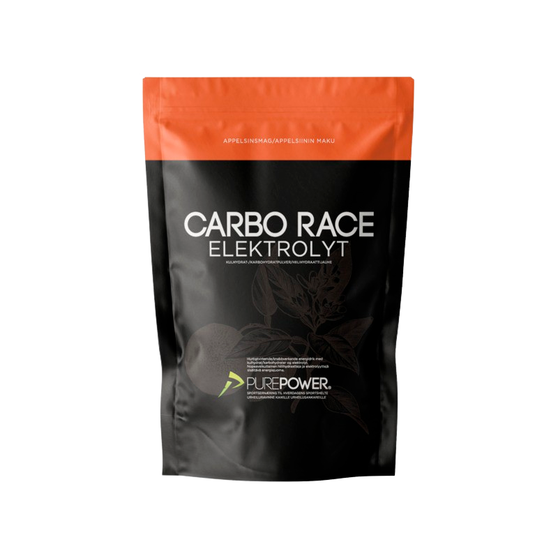 Produktbillede af PurePower Carbo Race Elektrolyt Appelsin 1 kg på tilbud i brug