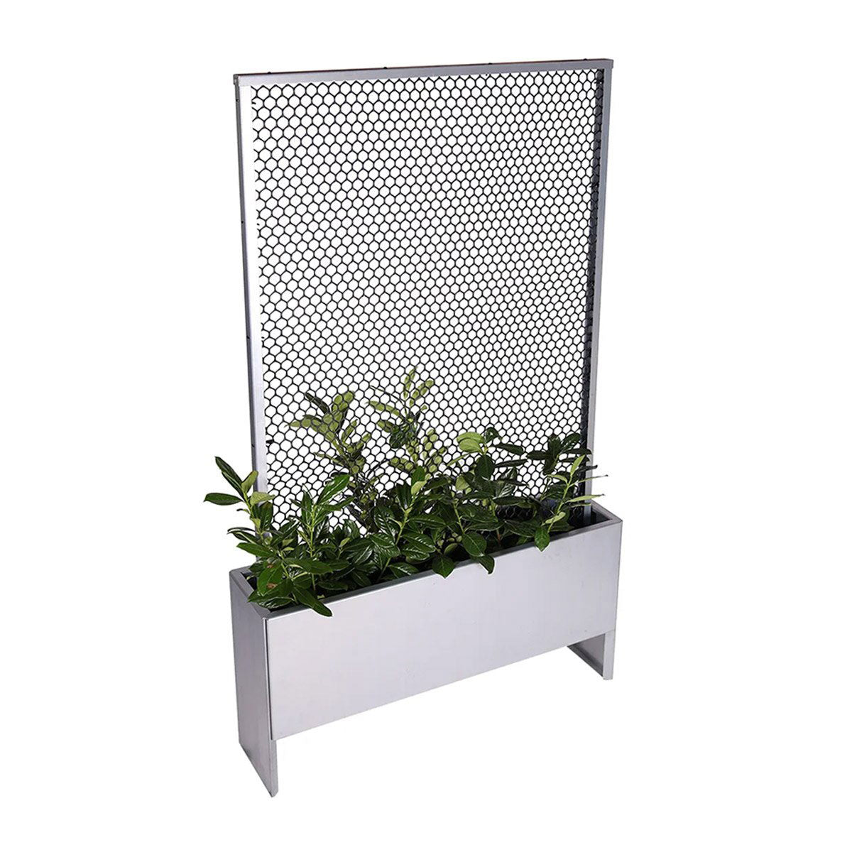 Produktbillede af Land Modern Slim Plantekasse med højt espalier galvaniseret på tilbud i høj kvalitet