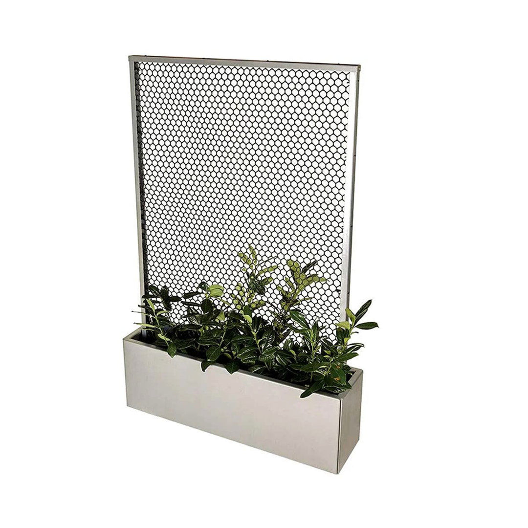 Produktbillede af Land Modern Plantekasse med højt espalier i galvaniseret stål på tilbud i høj kvalitet