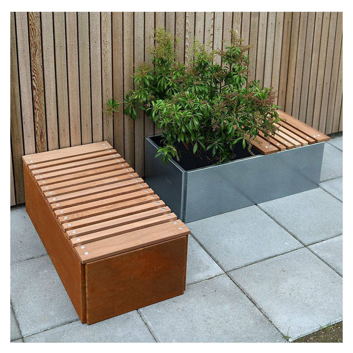 Produktbillede af Land Classic Sæde med mahognilister til højbede 40 x 80 cm på tilbud i høj kvalitet