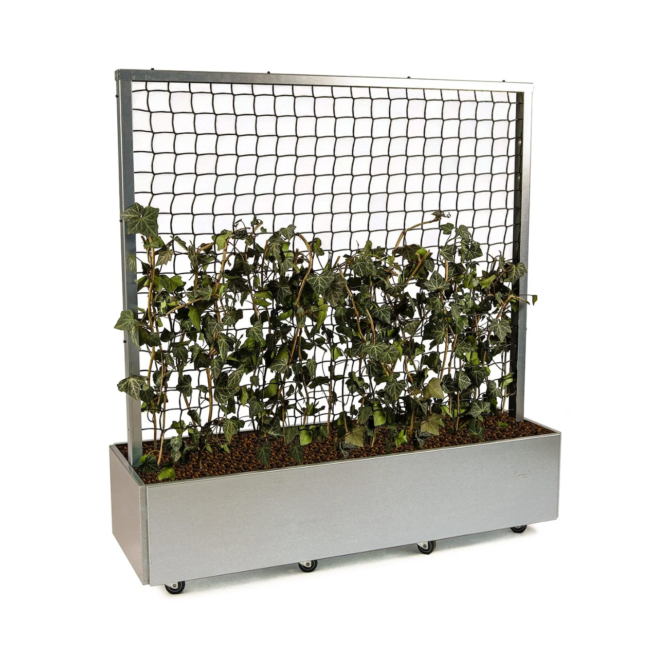 Produktbillede af Land Classic Mobilt højbed med espalier Galvaniseret Med bund og hjul på tilbud i høj kvalitet
