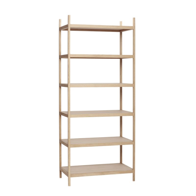 Produktbillede af HÃBSCH LIBRARY REOL LARGE M/6 HYLDER NATUR 190 i premium kvalitet