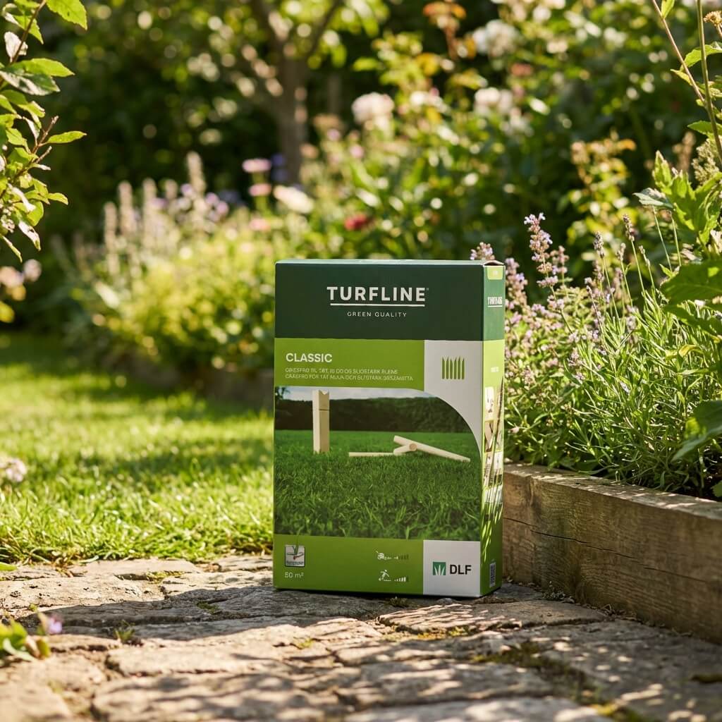 Produktbillede af Turfline Classic 1 kg. Græsfrø på tilbud i høj kvalitet