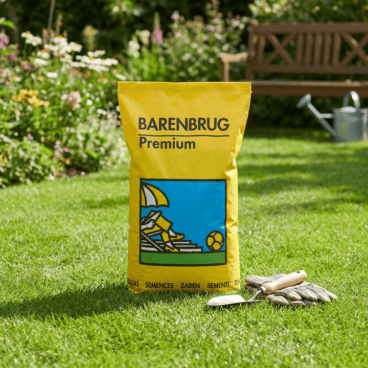 Produktbillede af Barenbrug Premium Plænegræs 15 kg på tilbud i høj kvalitet