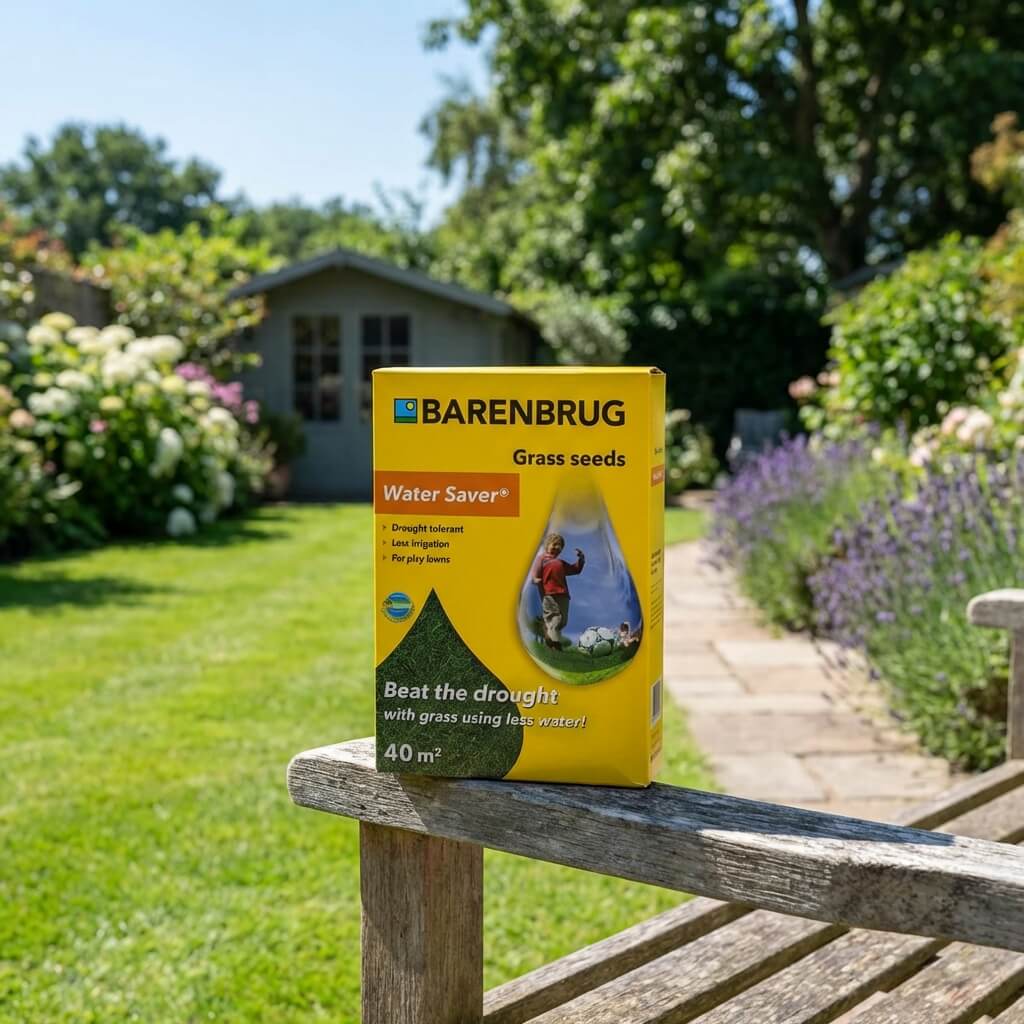 Produktbillede af Barenbrug Water Saver plænegræs 1 kg på tilbud i høj kvalitet