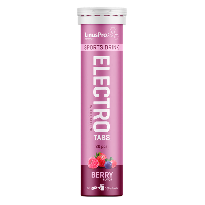 Detaljeret produktbillede af LinusPro Electrolyt tabs Berry 20 stk på tilbud