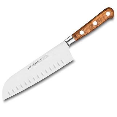 Produktbillede af Lion Sabatier Ideal Provence Santokukniv 18 cm Stål/Oliventræ i premium kvalitet