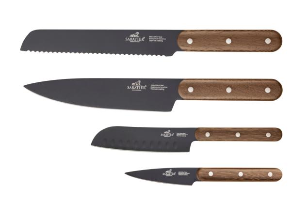 Produktbillede af Lion Sabatier International Phenix Walnut Knivsæt 4 dele Sort/Træ i premium kvalitet