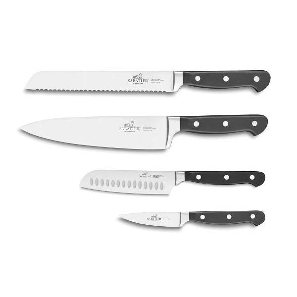 Produktbillede af Lion Sabatier International Pluton Knivsæt 4 dele Stål/Sort i premium kvalitet