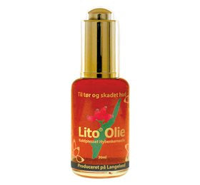 Detaljeret produktbillede af Lito hybenkerneolie med duft af citrongræs 30 ML. på tilbud