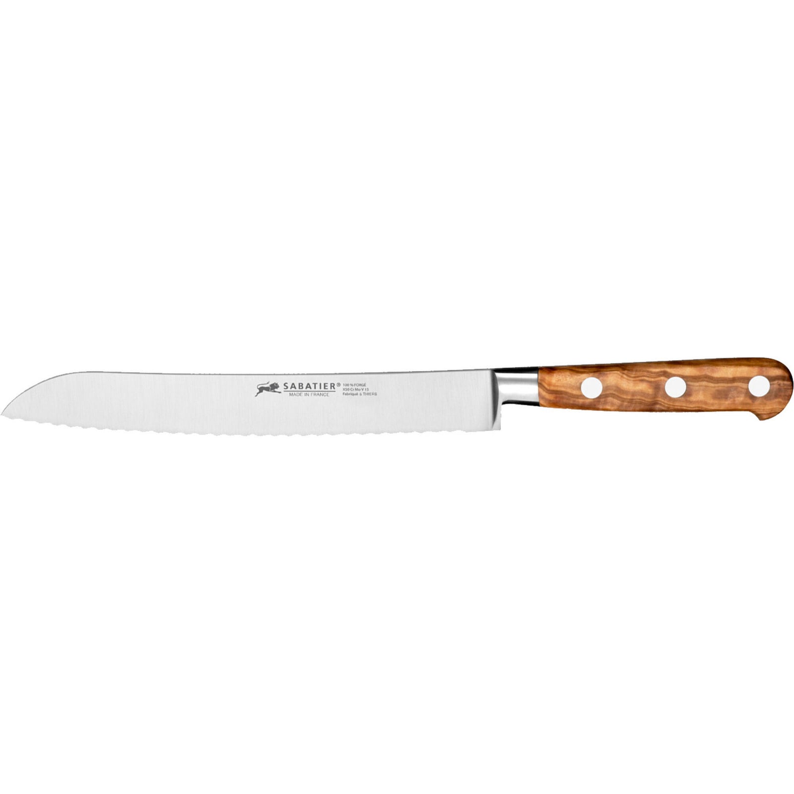 Lion sabatier Lion sabatier Ideal Provence brødkniv 20 cm. træhåndtag – produktbillede (Brødknive)