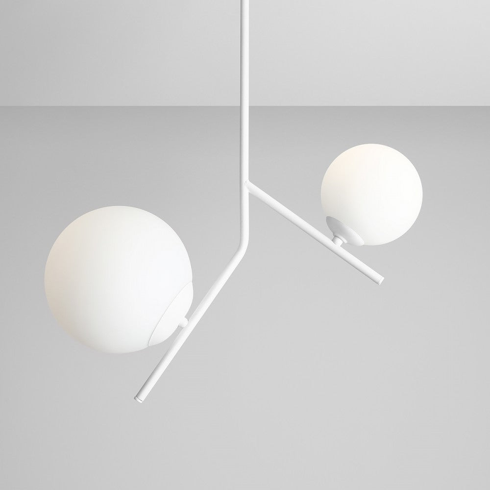 Produktbillede af Arts Loftlampe i hvidt metal og hvidt glas på tilbud i høj kvalitet