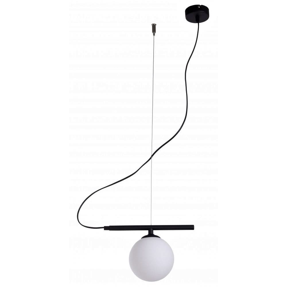 billigt tilbud på Bernie loftlampe i sort metal og hvid glaskuppel! Spar op til 51% på udsalg. Hurtig levering, 1-2 hverdage. Køb online nu!