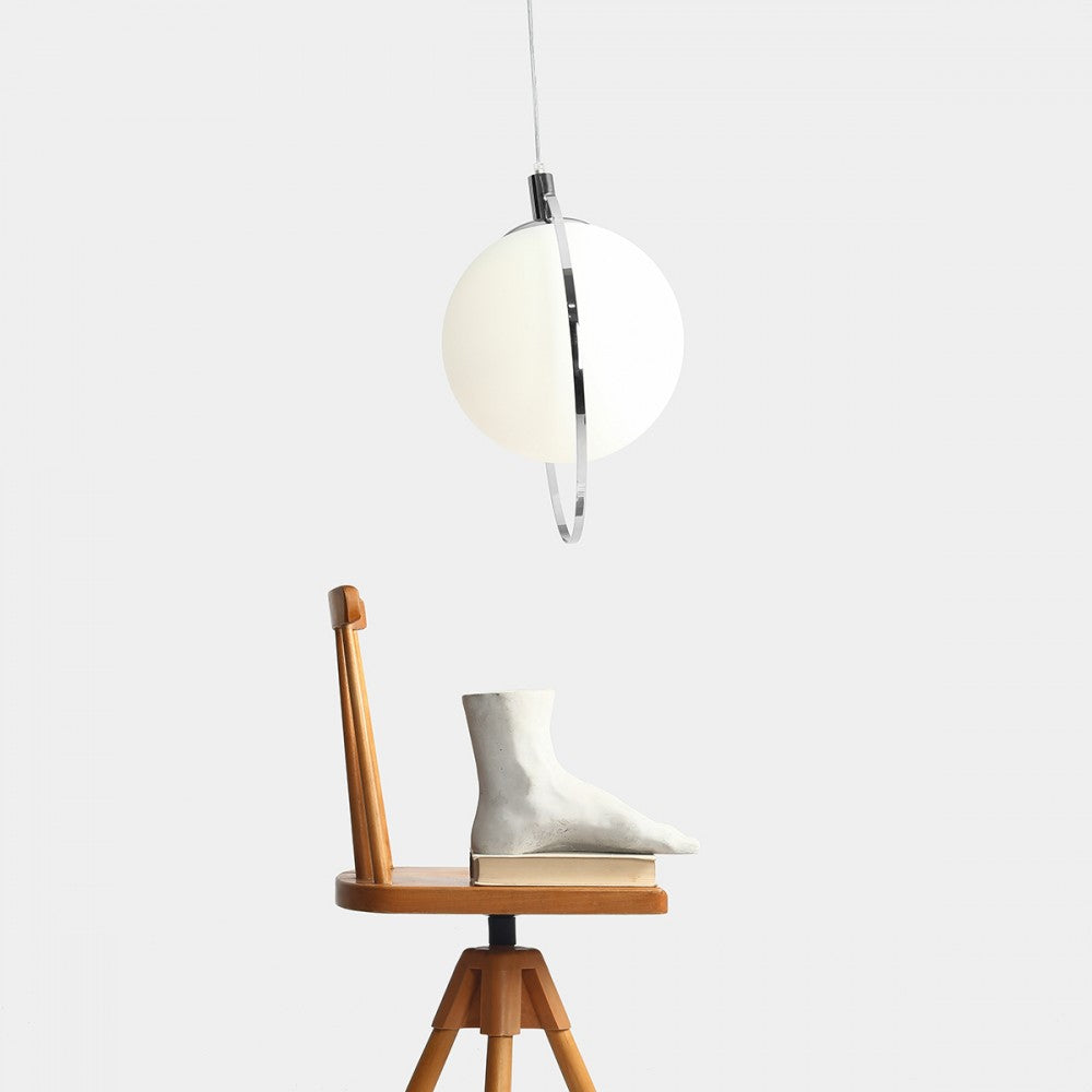Produktbillede af Magic Loftlampe i krom og hvidt glas på tilbud i høj kvalitet