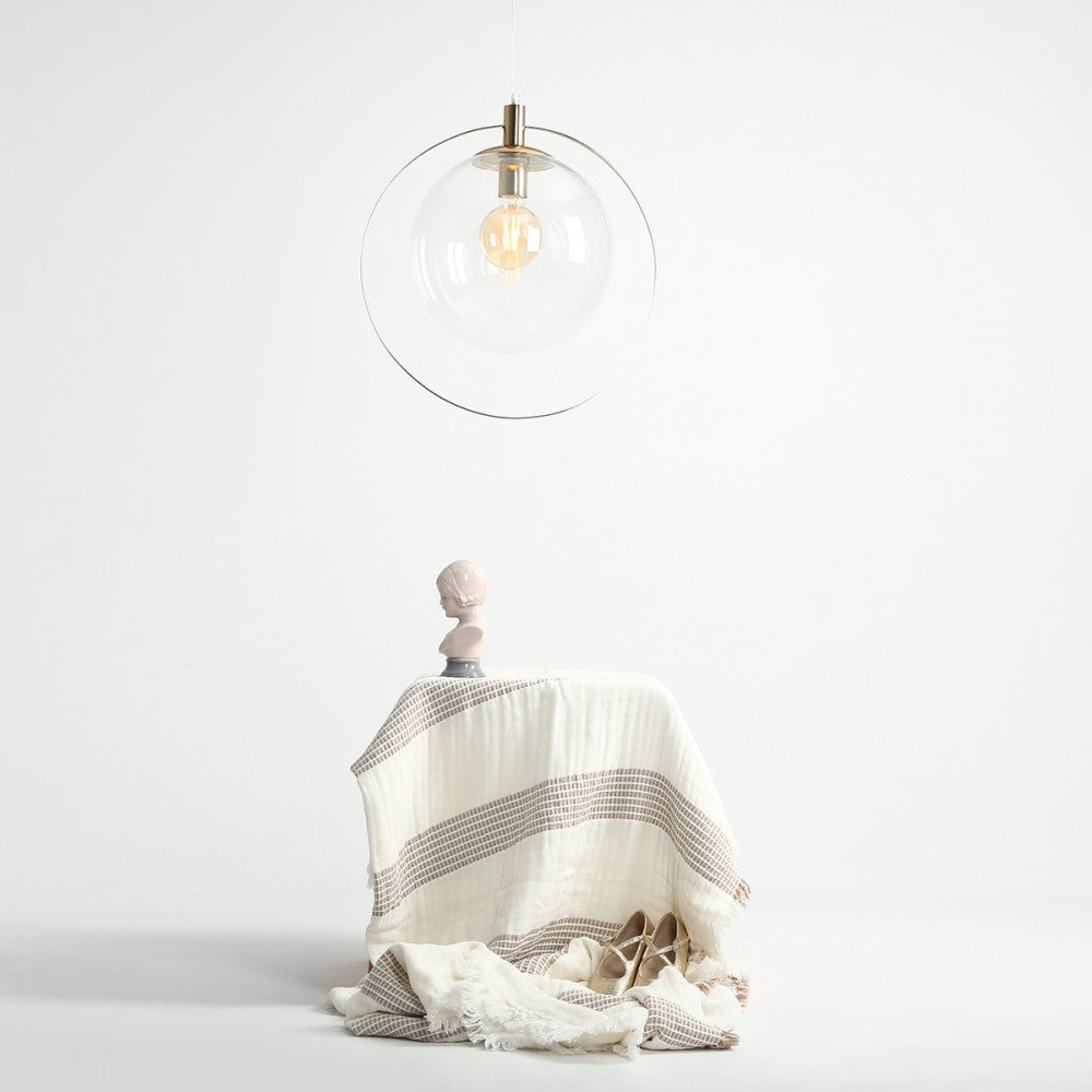Produktbillede af Magic Loftlampe i guldfarvet metal og klart glas på tilbud i høj kvalitet