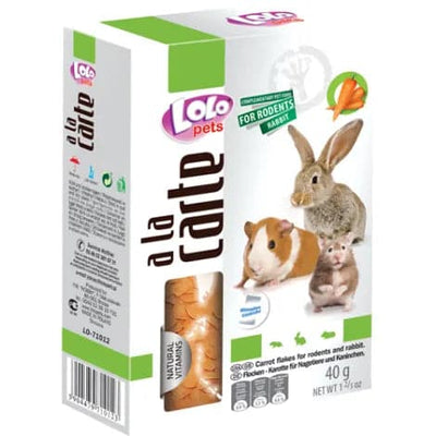Lolo Pets - A la carte Flakes til gnaver - gulerod 40 g ❤ Kæmpe udvalg i Lolo Pets ❤ Billig fragt og hurtig levering 2 - 5 hverdage - Varenummer: BGH-47763601031498 / Ean: '5904479710123 på lager - Udsalg på Alle produkter (Lagerbeholdning er større end 1) Spar op til 56% - Over 1324 kendte brands på udsalg