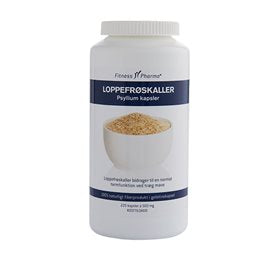 Produktbillede af Fitness Pharma Loppefrøskaller Psyllium 225 kap. på tilbud