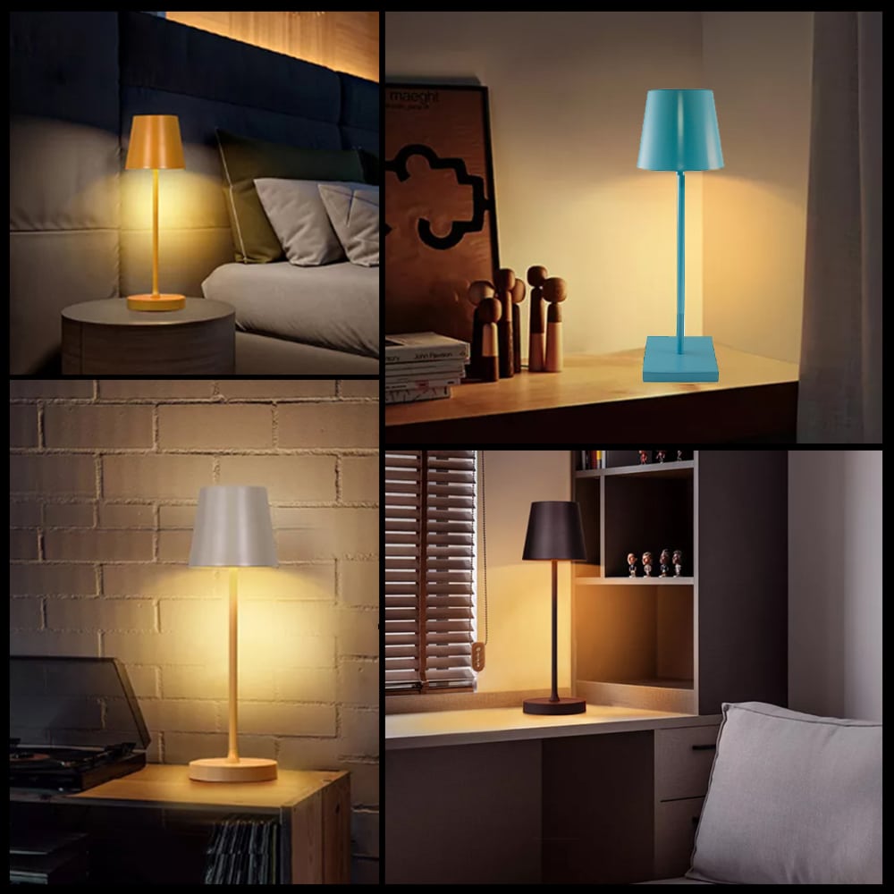 Produktbillede af Køb Bordlampe LED m/touch ledningsfri mange farver Sølv på tilbud